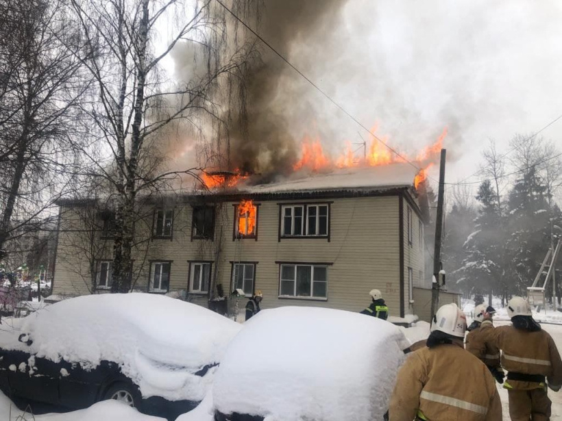 В квартире дома №17 в посёлке Светлые горы произошел пожар